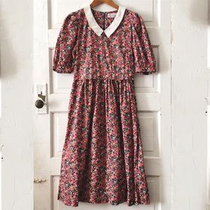 Vintage Floral Cotton Dress by Belle France